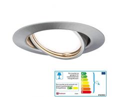 Paulmann Leuchten Paulmann 93849 LED Einbaustrahler Komplettset inkl. GU10 Leuchtmittelr rund Deckenspot 4,5W Deckeneinbauleuchte schwenkbar Einbauleuchte, Metall, 4.5 W, Eisen gebürstet