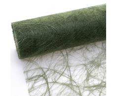 Sizoweb Tischband - 25 Meter Rolle + 100 Deko Herzen Gratis (30cm Breite, in Olive)