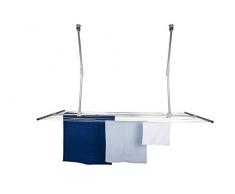 stewi Lift Deckentrockner Wäschetrockner für die Decke, Aluminium, Silber, 128-184cm x70cm x 18-110cm