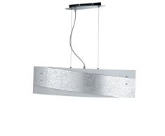Eco Light Pendelleuchte, Hängeleuchte, Glas, E27, 60 W, silber, 120 x 75 x 0 cm