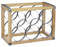 Kitchen Craft Weinregal Industrial Kitchen für 6 Flaschen, Metall, Beige/grau, 30 x 18 x 18 cm