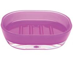Excelsa Linea Bagno Seifenschale in lila, Polystyrol, 15.7 x 11 x 4 cm