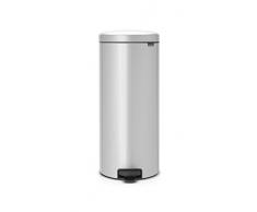 Brabantia Treteimer mit Inneneimer aus Kunststoff, stahl, Metallic Grau, 30 Liter