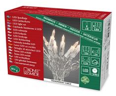 Konstsmide 6303-123 LED Minilichterkette / für Innen (IP20) 230V Innen / One String / 50 warm weiße Dioden / transparentes Kabel