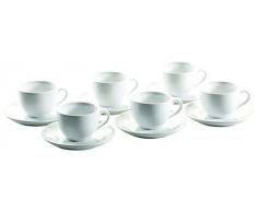 Mäser, Serie Colombia, Kaffeeobere 18 cl, mit Kaffeeuntere 15 cm, Porzellan Geschirr-Set für 6 Personen