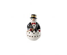 Villeroy & Boch Christmas Light Windlicht Schneemann, Porzellan, Weiß