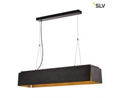 SLV AVENTO 110 PD, LED Indoor Pendelleuchte, schwarz/gold, 3000K Leuchte Aluminium 28 W