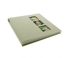 Goldbuch Fotoalbum mit 3 Fensterausschnitten, Style, 30 x 31 cm, 60 weiße Seiten mit Pergamin-Trennblättern, Leinen, Beige, 27624