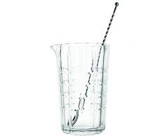 Leonardo Spiritii Rührglas + Löffel, 2-teiliges Set, 650 ml, Höhe 16 cm, Klarglas, 022762