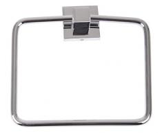 FACKELMANN Handtuchring MARE, verchromter Handtuchhalter, Handtuchstange (Farbe: Silber), Menge: 1 Stück