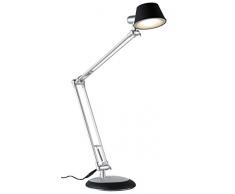 Paulmann 702.48 table&desk Move Schreibtischleuchte 5W LED Schwarz/Chrom 70248 moderne Tischlampe Tischleuchte Leselampe Büro