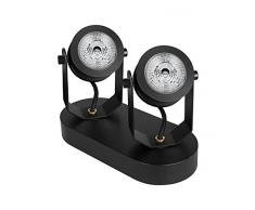 Osram Vintage Edition 1906, Decospot Double, Schwarz, Wand- und Deckenleuchte, IP20, inklusive Leuchtmittel, Aluminiumgehäuse