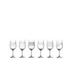 Leonardo Weinglas Casella 6-er Set, 430 ml, mit Mustern, spülmaschinenfest, stoßfest Weinglas 6 er, 061799