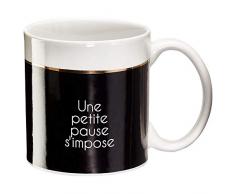 Dräger - Original Becher - Teetasse als Geschenk für Ihre Lieben - Kaffeetasse aus feinem Porzellan - 350 ml 8 cm im Durchmesser x 8,5 cm in der Höhe Eine kleine Pause ist notwendig