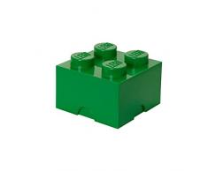 LEGO Aufbewahrungsstein, 4 Noppen, Stapelbare Aufbewahrungsbox, 5,7 l, grün