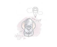 Disney Wandbild von Komar | Dumbo Sleepy | Kinderzimmer, Babyzimmer, Dekoration, Kunstdruck | Größe 30x40cm (Breite x Höhe) | ohne Rahmen | WB030-30x40
