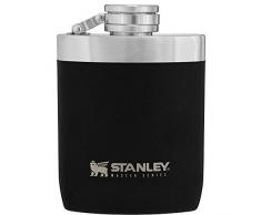 Stanley The Unbreakable Master Series Vakuumisolierter Flachmann, 0.23L, Foundry Black, 18/8 Edelstahl, Auslaufsicher, Tragbar, Weite Öffnung, Gedrehter Edelstahlverschluss