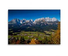 Premium Textil-Leinwand 120 x 80 cm Quer-Format Blick vom Hollenauer Kreuz | Wandbild, HD-Bild auf Keilrahmen, Fertigbild auf hochwertigem Vlies, Leinwanddruck von Peter Überall