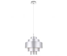 EGLO 91038 Pendelleuchte, Aluminium, E27, silber