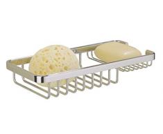 Tiger Kombi Schwammkorb Exquisit, Duschkorb aus verchromten Messing, 263 x 47 x 120 mm