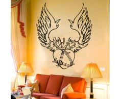 INDIGOS WG30357-35 Wandtattoo w357 Herz Engel Zauber Traum Wandaufkleber 120 x 100 cm, orange