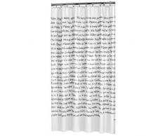 Sealskin Textil Duschvorhang Sayings, schwarz/weiß, B x H: 180 x 200 cm