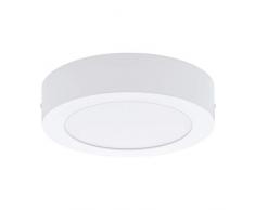 EGLO LED Deckenleuchte Fueva 1, 1 flammige Deckenlampe, Material: Metallguss, Kunststoff, Farbe: Weiß, Ø: 17 cm, neutralweiß, Wandleuchte