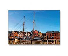 Premium Textil-Leinwand 90 x 60 cm Quer-Format Husum, Deutschland | Wandbild, HD-Bild auf Keilrahmen, Fertigbild auf hochwertigem Vlies, Leinwanddruck von Peter Roder