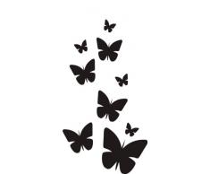 INDIGOS 4250380555805 Wandtattoo W183 Schmetterlinge 80 x 44 cm, schwarz