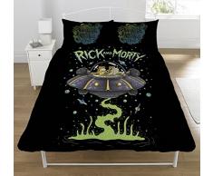 Rick and Morty UFO Bettwäsche-Set, Polyester-Baumwolle, Mehrfarbig, Doppelbett