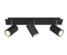 Trio Leuchten Deckenleuchte Marley 802400332, Metall Schwarz matt, Spotbalken 3-flammig, exkl. 1 x GU10