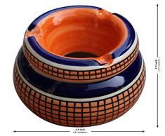 Thanksgiving Angebote Black Friday Angebote Cyber ​​Monday Angebote - Marokkanische Runde Aschenbecher 4 handbemalte Keramik Aschenbecher mit 3 Zigarettenhalter Slots