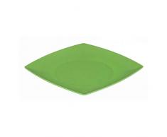 Magu Teller flach 25cm eckig Natur-Design grün