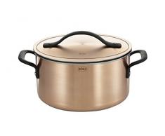 RÖSLE CHALET Kochtopf Ø 24 cm, Kupfer; mit Deckel, Innenskalierung, induktionsgeeignet