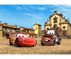 AG Design FTDXXL 0257 Disney Cars 2, Papier Fototapete Kinderzimmer- 360x255 cm - 4 teile, Papier, multicolor, 0,1 x 360 x 255 cm