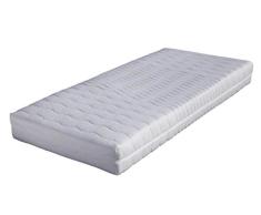 Komfort Matratzenbezug für Matratzen im Gesamtmaß 90x200cm - 10 -12 cm hoch - Doppeltuch mit ALOE VERA - Allergiker geeignet - 60 Grad waschbar - 4-seitiger Reißverschluss