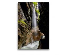 Calvendo Premium Textil-Leinwand 50 cm x 75 cm hoch, Ein Motiv aus Dem Kalender Impressionen aus der Partnachklamm | Wandbild, Bild auf Keilrahmen, Fertigbild Leinwand, Leinwanddruck Natur Natur