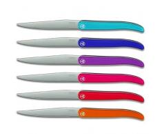 Laguiole Production 443880 Tafelmesser Laguiole Intuition, Mehrfarbig/durchscheinend, 6er-Set