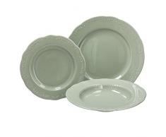 Tognana Charme Tafelservice, 18-teilig, Porzellan, Salbeigrün