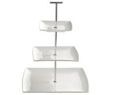 Maxwell & Williams JX250126 East meets West Etagere, Servierständer, Servierplatte, 3-stöckig, in Geschenkbox, Porzellan / Metall