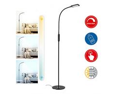 Briloner Leuchten LED Stehleuchte, Stehlampe dimmbar, Fernbedienung, inkl. Farbtemperatursteuerung, 8 Watt, 700 Lumen, Schwarz, 8 W