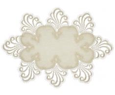 Plauener Spitze by Modespitze 3086M02_11_2325 Tischdecke Nizza, 23 cm x 25 cm, oval