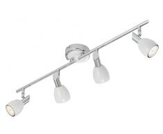 Briloner LeuchtenDeckenleuchte, LED Lampe, Deckenlampe, LED Strahler, Spots, Wohnzimmerlampe, Deckenstrahler, Deckenleuchte Wohnzimmer, Deckenspot, Deckenbeleuchtung, dreh- und schwenkbar