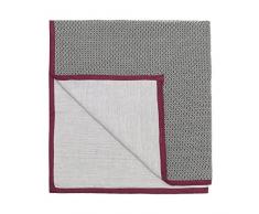 Cala Living Plaid Muster Zickzackmuster Mini mit Biese, Leinen, Beige, Einzelbett, 200 x 110 x 3 cm