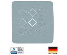 Spirella Duschmatte Badematte Duscheinlage antibakteriell rutschfest mit Saugnäpfen - Alaska Grau - ca. 55 x 55 cm