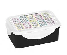 infinite by GEDA LABELS (INFKH) Kleines 1x1 Brotdose, Brotbox, Lunchbox, Lunch-Box, PP, Mehrfarbig, 16x10,5x6,5cm