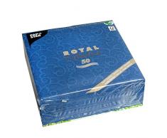 Papstar, 50 Servietten ROYAL Collection 1/4-Falz 40 cm x 40 cm dunkelblau Casali, #84888