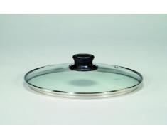 Glasdeckel Diamant mit Edelstahlschutzrand, Ø 20 cm