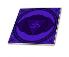 3dRose CT 193596 _ 1 sechsten Chakra Keramik Fliesen, 10,2 cm