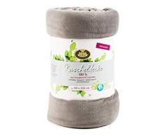 Gözze Recycelte Wohn- und Kuscheldecke aus PET-Flaschen, 150 x 200 cm, Anthrazit, 40143-91-150200